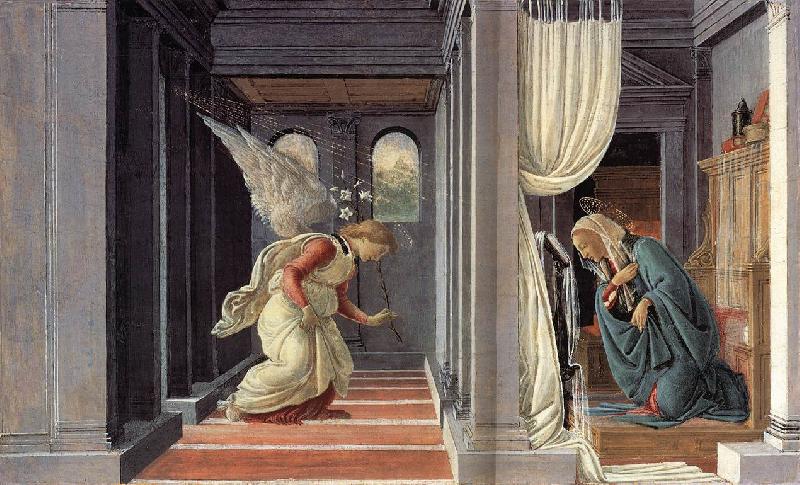 BOTTICELLI, Sandro The Annunciation fd